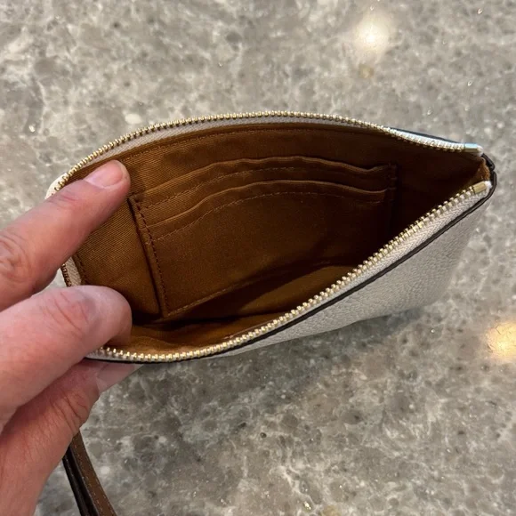 Coach Cream Wristlet with Rainbow Logo - Picture 4 of 4